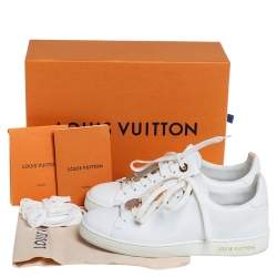 Louis Vuitton White Leather Frontrow Sneakers Size 35