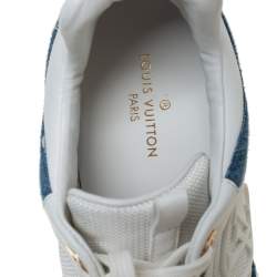 Louis Vuitton White/Denim Canvas And Mesh Run Away Sneakers Size 35.5