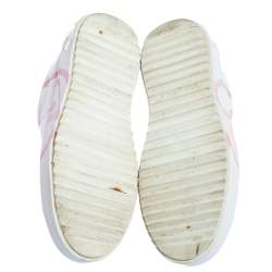 مملوكة مسبقًا Louis Vuitton White Leather Time Out Low Top Sneakers Size 36