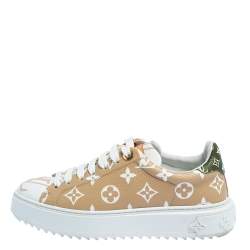 Louis Vuitton Rose Monogram Giant Canvas Time Out Sneakers Size