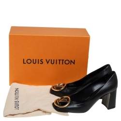 مملوكة مسبقًا Louis Vuitton Black Leather Madeleine Pumps Size 37.5