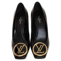 مملوكة مسبقًا Louis Vuitton Black Leather Madeleine Pumps Size 37.5