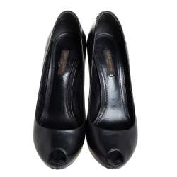 Pre Owned  حذاء كعب عالي لوي فيتون أوه ريلي! جلد أسود مقاس 38