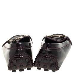 مملوكة مسبقًا Louis Vuitton Burgundy Patent Leather Slip On Loafers Size 38