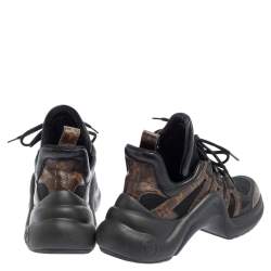 Louis Vuitton Black Monogram Canvas And Mesh LV Archlight Sneakers Size 37.5