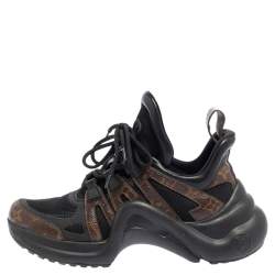 Louis Vuitton Black Monogram Canvas And Mesh LV Archlight Sneakers Size 37.5
