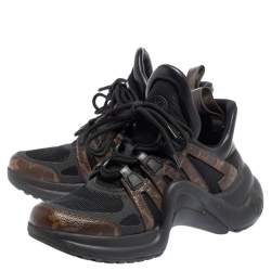 Louis Vuitton Black Monogram Canvas And Mesh LV Archlight Sneakers Size 37.5