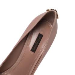 Louis Vuitton Pink Leather Platform Oh Really! Peep Toe Pumps Size 37.5