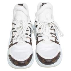 Louis Vuitton White Monogram Coated Canvas and Leather Archlight  Sneakers Size 40
