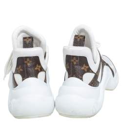 Louis Vuitton White Monogram Coated Canvas and Leather Archlight  Sneakers Size 40