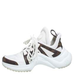 Louis Vuitton White Monogram Coated Canvas and Leather Archlight  Sneakers Size 40