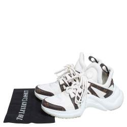 Louis Vuitton White Monogram Coated Canvas and Leather Archlight  Sneakers Size 40