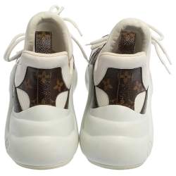 Louis Vuitton White Monogram Canvas and Mesh LV Archlight Sneakers Size 42