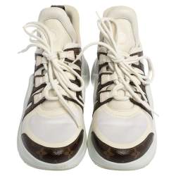 Louis Vuitton White Monogram Canvas and Mesh LV Archlight Sneakers Size 42