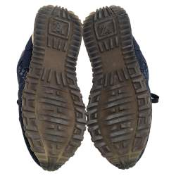 مملوكة مسبقًا حذاء رياضي لوي فيتون راناواي دينم وجلد أزرق مقاس 37