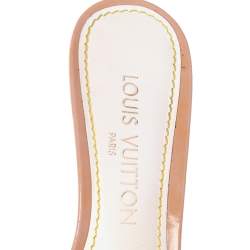 Pre Owned Louis Vuitton Multicolor Monogram Canvas And Leather Slide Sandals Size 37