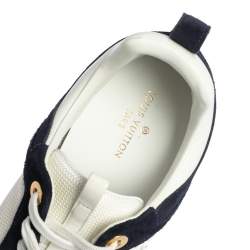 Louis Vuitton Blue/White Suede and Mesh Runaway Sneakers Size 37