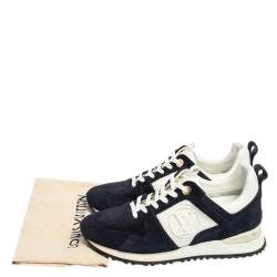Louis Vuitton Blue/White Suede and Mesh Runaway Sneakers Size 37