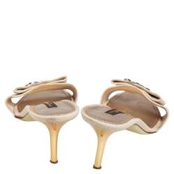 مملوكة مسبقًا Louis Vuitton Beige Canvas Love Slides Size 40