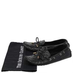 مملوكة مسبقًا حذاء لوفرز لوى فيتون سليب أون غلوريا جلد أسود مقاس 36.5 