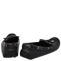 مملوكة مسبقًا حذاء لوفرز لوى فيتون سليب أون غلوريا جلد أسود مقاس 36.5 