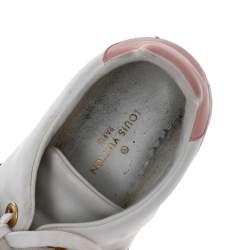 Pre Owned Louis Vuitton Tricolor Leather And Monogram Canvas Frontrow Low Top Sneakers Size 40