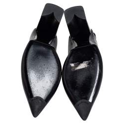 Pre Owned حذاء كعب عالي لوي فيتون ماتشماك جلد و كانفاس مقوى مونوغرامي و أسود مقاس 37.5