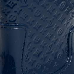 مملوكة مسبقًا Louis Vuitton Dark Blue Monogram Rubber Rain Boots Size 37