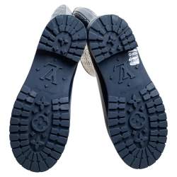 مملوكة مسبقًا Louis Vuitton Dark Blue Monogram Rubber Rain Boots Size 37