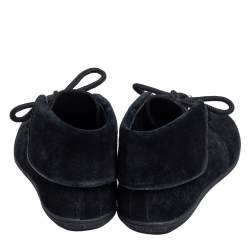 Louis Vuitton Black Textured Monogram Suede Tassel Boots Size 36