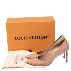 Pre Owned Louis Vuitton Beige Leather Heartbreaker Pointed Toe Pumps Size 40