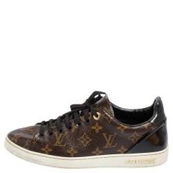 Louis Vuitton Monogram Canvas and Patent Leather Frontrow Low Top Sneakers Size 40