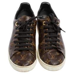 Louis Vuitton Monogram Canvas and Patent Leather Frontrow Low Top Sneakers Size 40