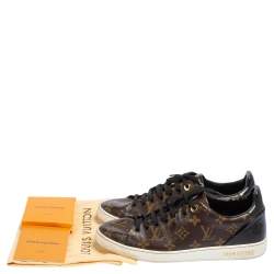 Louis Vuitton Monogram Canvas and Patent Leather Frontrow Low Top Sneakers Size 40