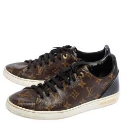 Louis Vuitton Monogram Canvas and Patent Leather Frontrow Low Top Sneakers Size 40