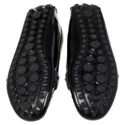 Pre Owned Louis Vuitton Black Patent Leather Oxford Slip On Loafers Size 38