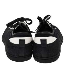 مملوكة مسبقًا حذاء رياضي لوي فيتون نايلون دامييه غرافيتي وجلد أسود/أبيض برباط مقاس 41 