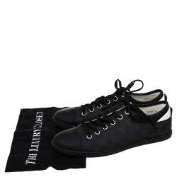 مملوكة مسبقًا حذاء رياضي لوي فيتون نايلون دامييه غرافيتي وجلد أسود/أبيض برباط مقاس 41 