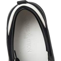 مملوكة مسبقًا حذاء رياضي لوي فيتون نايلون دامييه غرافيتي وجلد أسود/أبيض برباط مقاس 41 