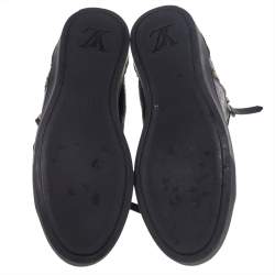 Pre Owned حذاء رياضي لوي فيتون مرتفع من أعلى بانشي سويدي وجلد إمبراينت أسود مقاس 38