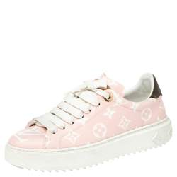 Louis Vuitton Pink Monogram Canvas and Leather Time Out Sneakers Size 37 Louis  Vuitton