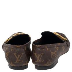 Louis Vuitton Monogram Coated Canvas  Upper Case Loafers Size 36