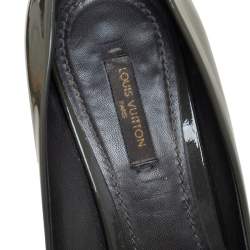 Pre Owned Louis Vuitton Olive Green Patent Leather Oh Really! Pumps Size 39.5