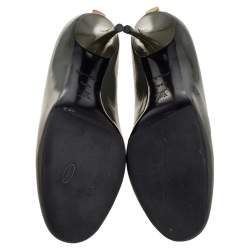 Pre Owned Louis Vuitton Olive Green Patent Leather Oh Really! Pumps Size 39.5