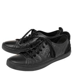 مملوكة مسبقًا Louis Vuitton Black Monogram Empreinte Leather And Suede Low Top Sneakers Size 38