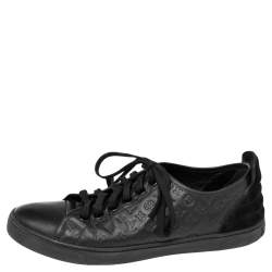 مملوكة مسبقًا Louis Vuitton Black Monogram Empreinte Leather And Suede Low Top Sneakers Size 38