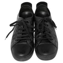 مملوكة مسبقًا Louis Vuitton Black Monogram Empreinte Leather And Suede Low Top Sneakers Size 38