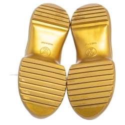 Louis Vuitton Metallic Gold/White Mesh and Leather LV Archlight Sneakers Size 38