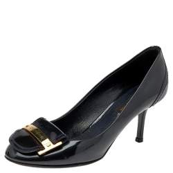 Patent leather heels Louis Vuitton Black size 40 EU in Patent leather -  30997145