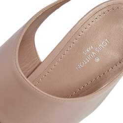 Pre Owned حذاء كعب عالي لوي فيتون أربان تويست جلد بيج بحزام للكاحل مقاس 38